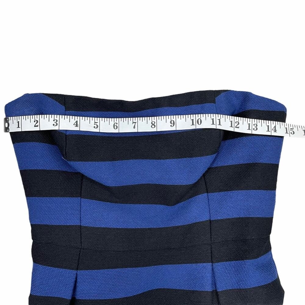 NWT Charo Ruiz Ibiza Strapless Stripe Mini Dress S Blue/Black Small - Picture 4 of 7